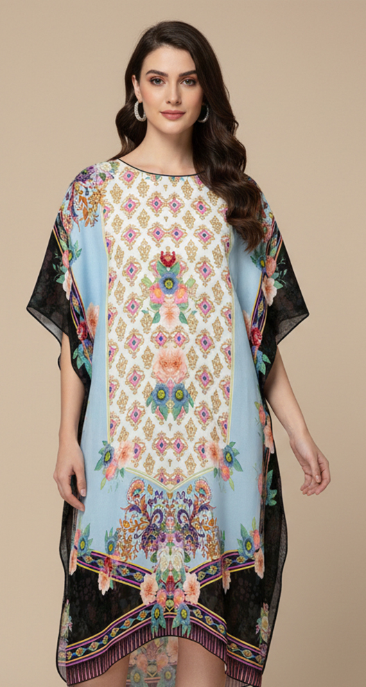 Imperial Vista Kaftan Boat Neck