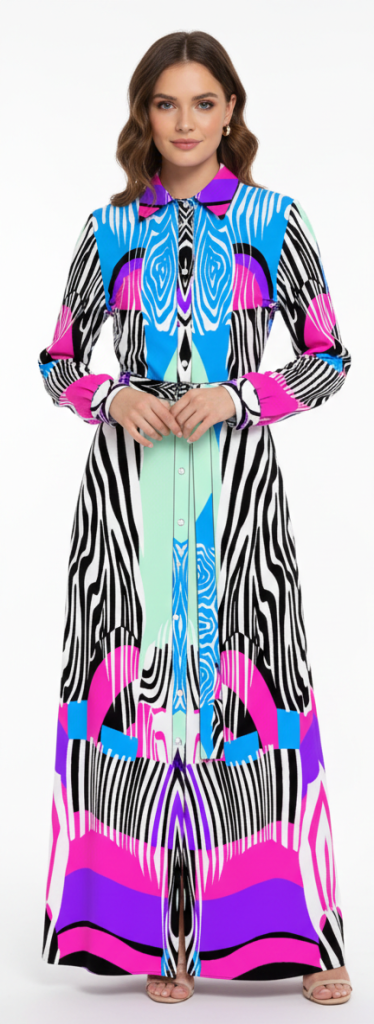 Azure Mirage Rapa Dress