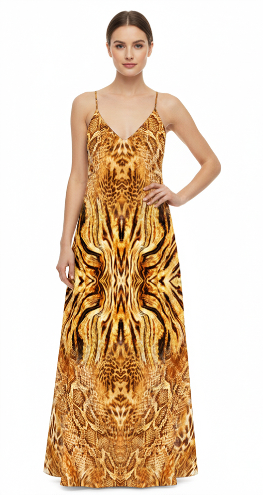 Golden Savanna Maxi Dress