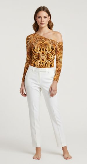 Golden Savanna One Shoulder Top